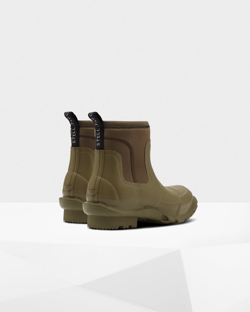 Hunter Stella Mccartney X Chelsea Boots - Outlet Mens Olive - BIGFRE608